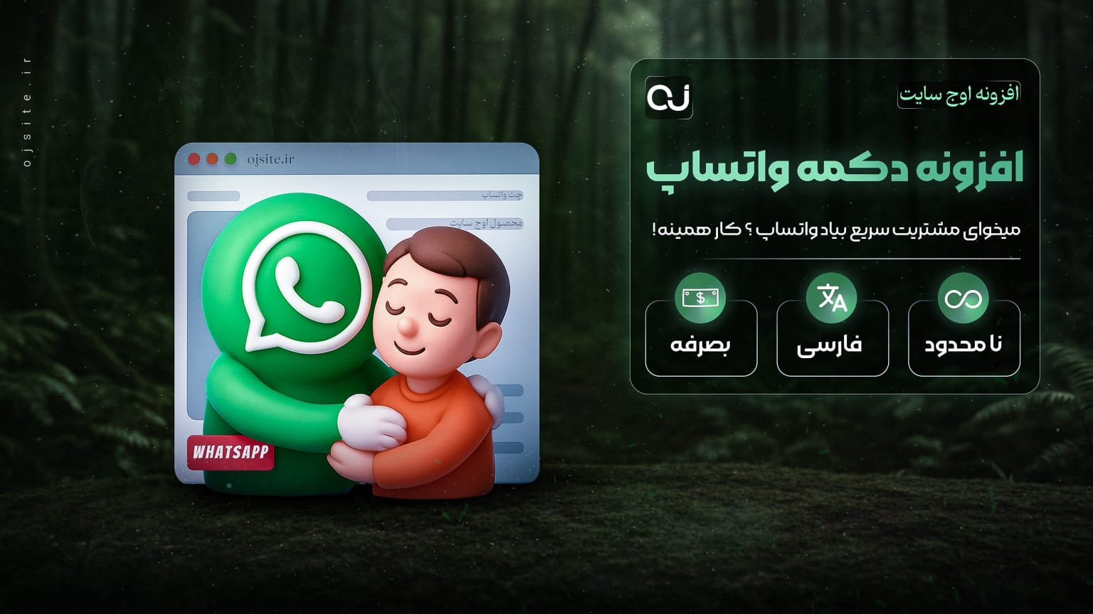 افزونه دکمه واتساپ