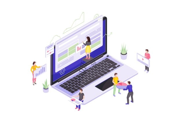 اوج سایت | web design development isometric illustration 151150 1410 طراحی سایت
